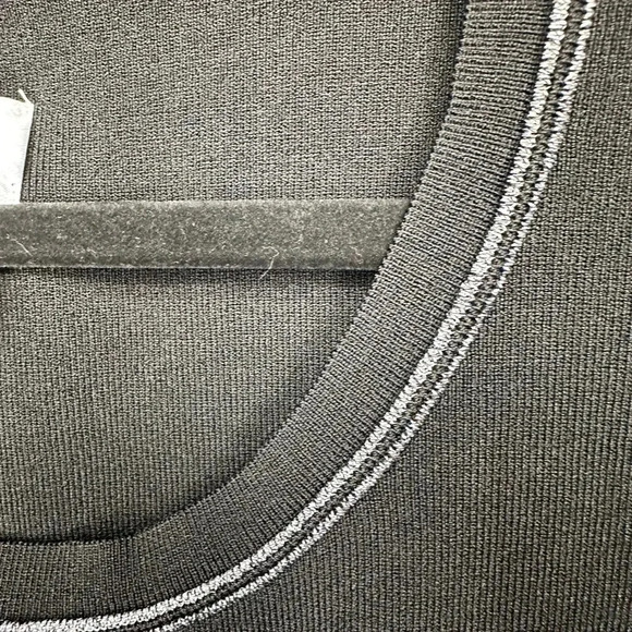 Chico's Black Sleeveless Top with Silver Metallic Trim Detail, size 3 - Picture 5 of 5